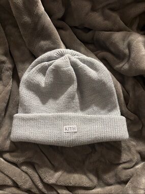 Kith Light Gray Ribbed Cuffed Beanie